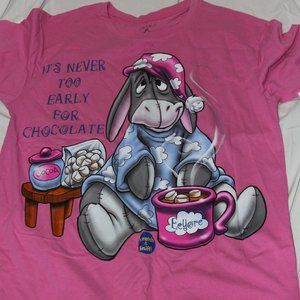 Disney Eeyore Nightgown Scratch and Sniff "Its Never Too Early For Chocolate"